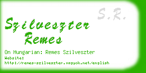 szilveszter remes business card